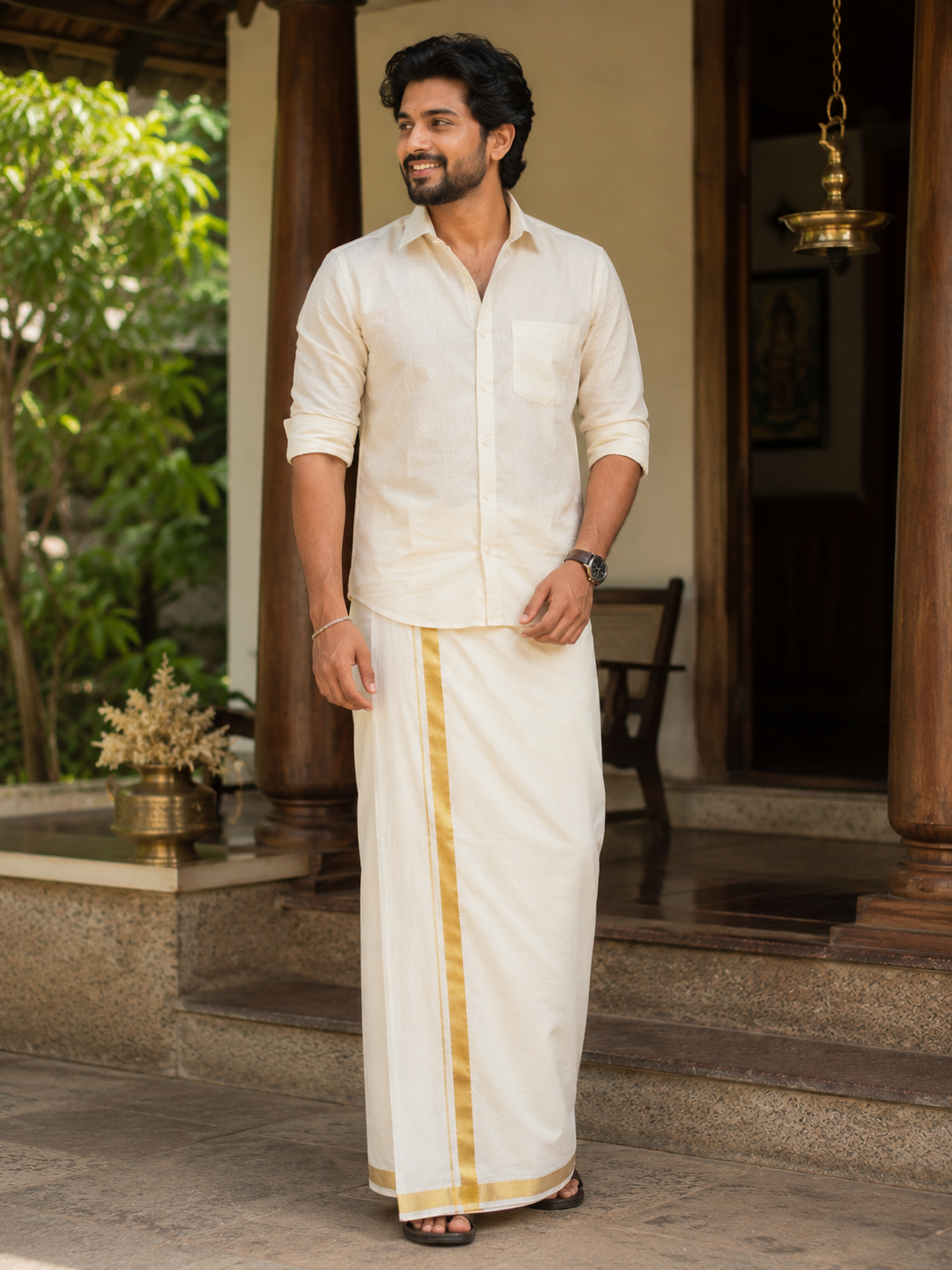 Men's Kasavu Mundu